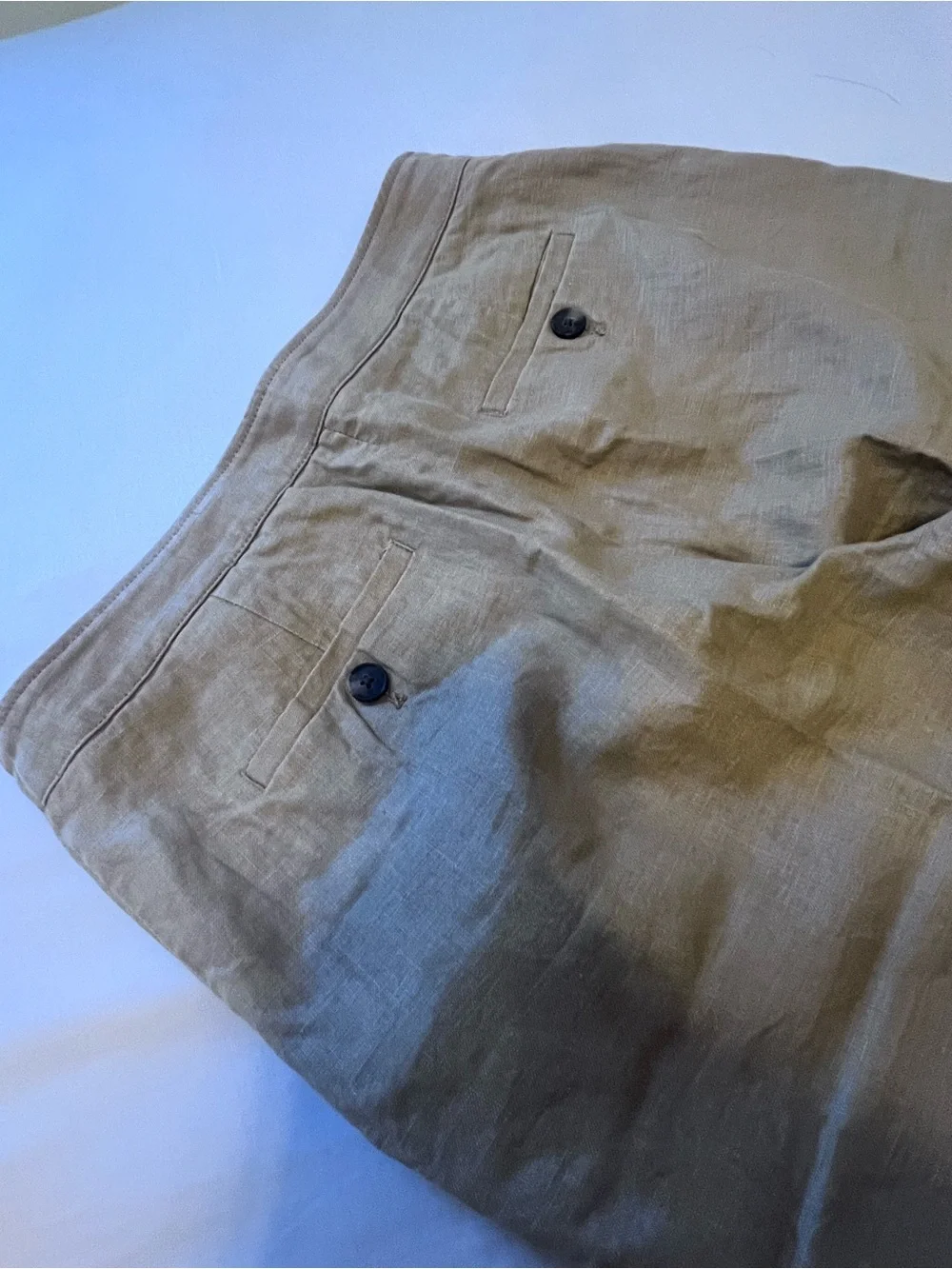 Women Casual Linen Blend Pants in Khaki